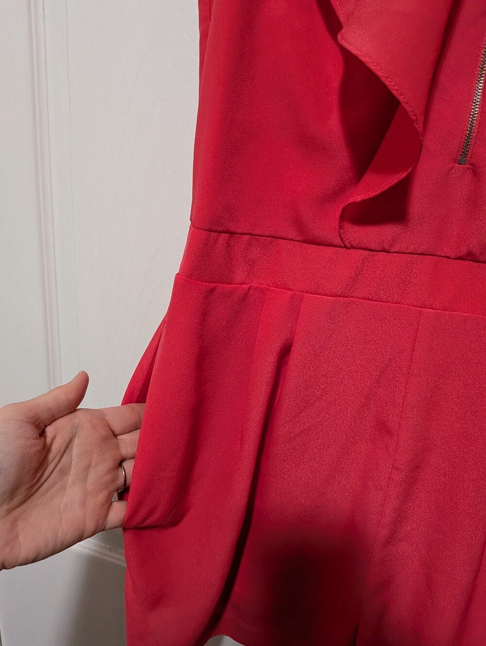Express Pink Ruffle Romper 2 - Picture 3 of 12
